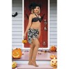 LA LEELA Women's Halloween Costumes Coverups Pareo Sarong Wraps One Size Obsidian Skull - 3 of 4