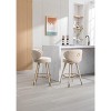 Grungis Velvet Bar Stools with Footrest Set of 2,Counter Stools with Tufted Backrest and Solid Wood Legs,Kitchen Chair for Kitchen Island - 4 of 4
