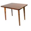 Nautical Table With Inlay Wood Stripes – Small 40 Inch Wooden Dining Table By Old Modern Handicrafts - 2 of 4