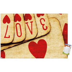 Trends International Tom Quartermaine - Playing Cards with Love Unframed Wall Poster Prints - 1 of 4