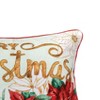 C&F Home Merry Christmas Poinsettia Printed and Embroidered Throw Pillow - image 2 of 3