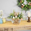 Northlight Boxed Floral Arrangement with Bunny Tabletop Easter Decoration - 12" - 2 of 4
