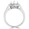 Pompeii3 1/5ct Vintage Halo Diamond Engagement Ring Setting 14k White Gold With Milgrain - 2 of 4