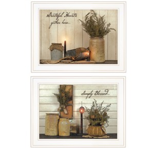 Blessed Gathering 2-Piece Vignette By Susan Boyer, Ready to Hang Framed Print, White Frame - 1 of 1
