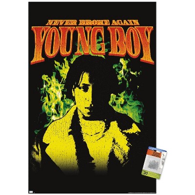 Trends International NBA Youngboy - Green Flame Unframed Wall Poster Prints