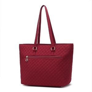MKF Collection Hallie Solid Quilted Cotton Women’s Tote Bag by Mia K - 1 of 4