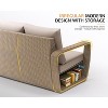 AMERLIFE 3-Piece Outdoor Patio Furniture Set, 82" Rattan Sofa & 2 Wicker Chairs - 3 of 4