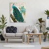 Stupell Industries Vintage Parisian Peacock Patterned Bird Blue Hibiscus Flower Canvas Wall Art - 2 of 4
