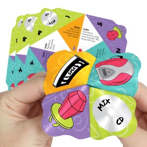 Big Dot of Happiness 90's Throwback - 1990s Party Cootie Catcher Game - Truth or Dare Fortune Tellers - Set of 12 - 1 of 4