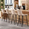 SEVOBAL Dining Chairs, Faux Leather Counter Height Bar Stools Set of 2, Modern Barstool Counter Chairs for Dining Room, Beige, 15.7"*19.3"*36" - 4 of 4