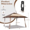 Costway 13'x13' Patio Pop-Up Gazebo Canopy Tent Portable Instant Sun Shelter Coffee - 4 of 4