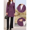 INSPIRE CHIC Women's Winter Double Breasted Lapel Neck Long Sleeve Outerwear Overcoat - 2 of 4