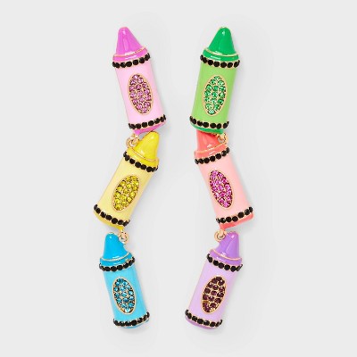 SUGARFIX by BaubleBar Cubic Zirconia Color Your World Statement Earrings - Multicolor