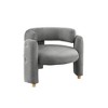 Modern Barrel Accent Chair with Hollow Back, Stylish Curved Arm Side Chair for Bedroom & Living Room - 2 of 4