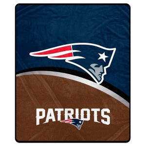 NFL New England Patriots Gameball Ultra Soft Tailgate Throw Blanket - 1 of 2