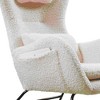 Wooakway Rocking Chair Nursery, Modern Rocking Chair with High Backrest - 2 of 4
