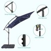 Sonkuki 8.2 x 8.2 Ft. LED Patio Offset Umbrella With Base for Garden, Backyard and Poolside - 3 of 4