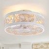 Airsurfer 16.5-inch 7-Blade Vintage Distressed White Low Profile Ceiling Fan with  Light Remote - 2 of 4