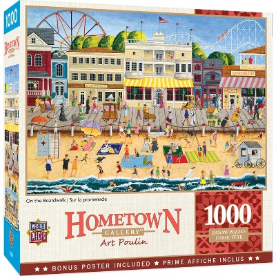 Hometown Gallery 1000 Piece Jigsaw Puzzle - Colorful Boardwalk Scene