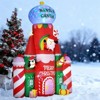 SEVOBAL Inflatable Holiday Decorations 10ft Christmas Inflatables Xmas Inflatables Decor Christmas Outdoor Decorations Castle, Red, 84"*42"*120" - 4 of 4