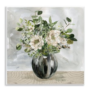 Stupell Industries Detailed Flower Arrangement Mixed Blooms Vase Bouquet, 12" x 12" - 1 of 4