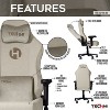 NicBex Adjustable Ergonomics Gaming Chair,360° Swivel Office Chairs with Head&Lumbar Pillow,90°-135° Reclining Chair for Office&Home,300lbs Max,Beige - 4 of 4