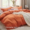 Duvet Cover Set 3pcs Prewashed Fabric Queen Size Bright White - Bedsure - 2 of 4