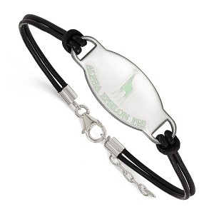 Black Bow Jewelry Sterling Silver Alpha Epsilon Phi Greek Life Strand Bracelet 7 Inch - 1 of 3