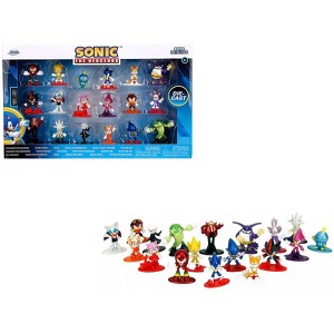 "Sonic The Hedgehog" Set of 18 Diecast Figures "Nano Metalfigs" Series by Jada - 1 of 4