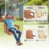 VINGLI Heavy Duty 880 LBS HDPE Porch Swing Outdoor with Rotatable Cup Holder, 1-Person Patio Hanging Swing with Adjustable Chains Teak - 2 of 4