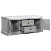 VYNXARIA Storage Bench with 2 Drawers and 2 Cabinets, Shoe Bench with Removable Cushion for Living Room, Entryway - 3 of 4