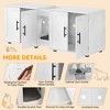 55" Litter Box Enclosure for 2 Cats, Modern Hidden Litter Box Furniture with Double Compartments, Wooden Cat Washroom Furniture with Scratching Pad - 2 of 4