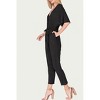 Women's WRAP-EFFECT BELTED STRETCH-JERSEY JUMPSUIT - Fore - 3 of 4