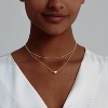 Layered Heart Necklace: 14K Gold Plated Puffy & Chunky Heart Pendants - Adjustable Dainty Choker for Her - 3 of 4