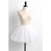 BellaSous Women’s Multi-Layered Tutu Skirt, Adult Costume Skirt for Halloween, Parties, and Dress-Up Events- White - 2 of 4