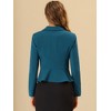 Allegra K Women's Vintage Shawl Collar Long Sleeve Ruffle Hem Work Short Blazer - image 3 of 4