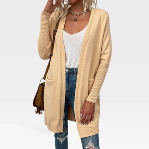 Long Cardigans for Women 2025 Knee Length Open Front Sweater Cardigans with Pockets Ribbed Cuff Casual Cardigan - 1 of 4
