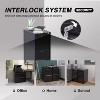 File Cabinets, Lockable 3-Drawers Black Metal Storage Cabinets for Home Office to Hanging Files Letter/Legal/f4/a4 Size - 4 of 4