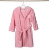 Personalized Linum Kids 100% Polyester SUPER PLUSH Double Brushed Hooded Bathrobe in White Bookman Font - 3 of 3