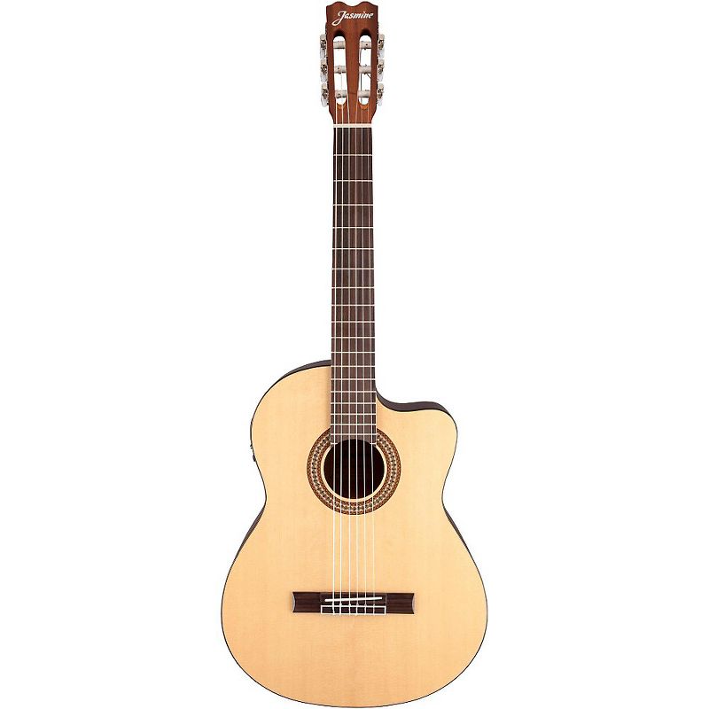 Jasmine JC-25CE Cutaway Classical Acoustic-Electric Guitar Natural, 2 of 3