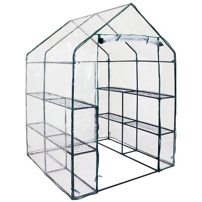 Sunnydaze Outdoor Portable Growing Rack Grandeur Mini Walk-in ...