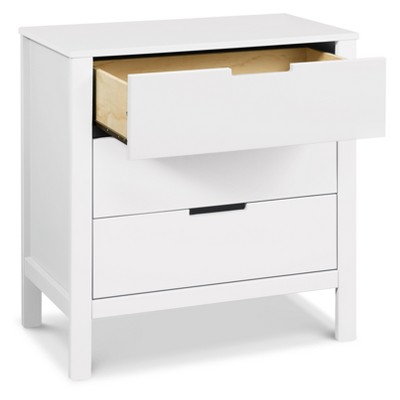 Colby Modern White 3-Drawer Nursery Dresser with Soft Close
