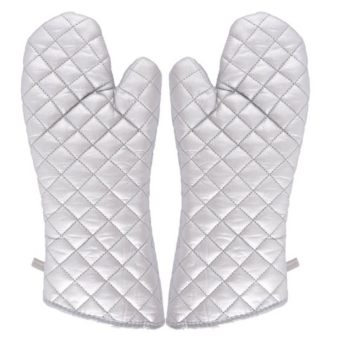 Unique Bargains Silicone Oven Mitts Heat Resistant Gloves Pot