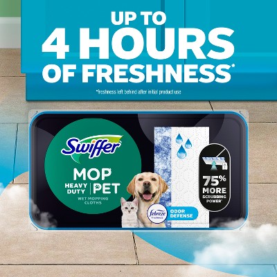 Swiffer Sweeper Heavy Duty Multi-Surface Wet Cloth Refills for Floor Mopping and Cleaning - Fresh scent - 20ct - Thumbnail 4