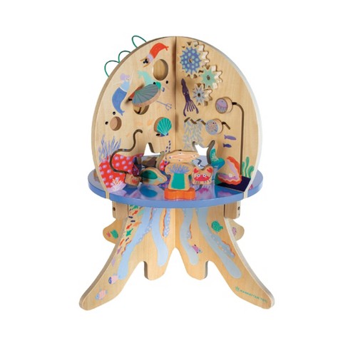 Manhattan Toy Deep Sea Adventure Wooden Toddler Activity Center with Clacking Clams, Spinning Gears, Gliders and Bead Runs - image 1 of 4