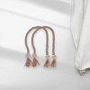 Unique Bargains Round Wooden Ball Magnetic Buckle Curtain Strap Cotton Linen Magnet Wood 2 Pcs - 2 of 4