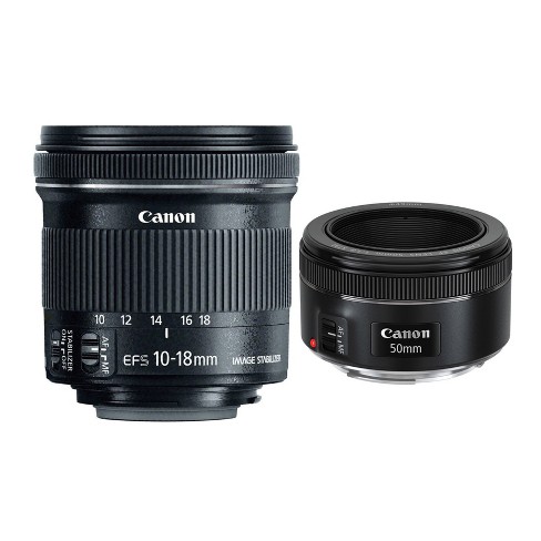 Canon 50mm F 1 8 And 10 18mm Portrait And Travel 2 Lens Kit Target