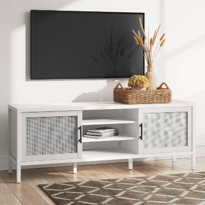 White Tv Stands Entertainment, Tv Console Table Target