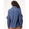 Jones New York Button-Front Ruffle Sleeve Denim Shirt - 3 of 3