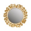 Grungis Round Wall Mirror for Bathroom,Gingko Leaf Round Wall Mirror with Keyhole Hanging Fixture for Living Room Bedroom - 3 of 4